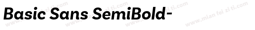 Basic Sans SemiBold字体转换